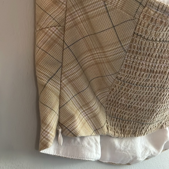 Free People strapless cropped plaid bustier top - Picture 4 of 8